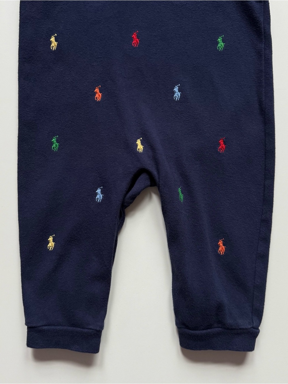 Ralph Lauren Baby Boy Polo Pony Soft Cotton Polo Coverall, Refined Navy - 12M - Picture 6 of 12